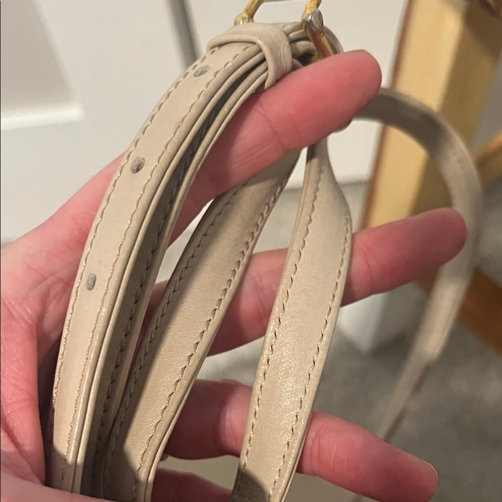 Celine Beige Crossbody Shoulder Bag with Gold Accent - Picture 12 of 12